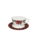 POINSETTIA ΦΛΥΤΖΑΝΙ ΚΑΦΕ ΜΕ ΠΙΑΤΑΚΙ NEW BONE CHINA 220ML